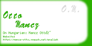 otto mancz business card